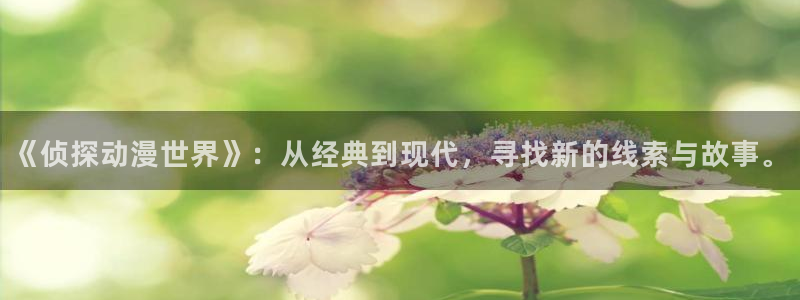 动漫新里番：《侦探动漫世界》：从经典到现代，寻找新的线索与故事。